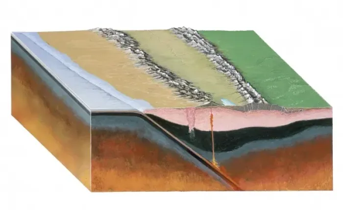 Framed Print : Subduction zone Framed Print : Subduction zone