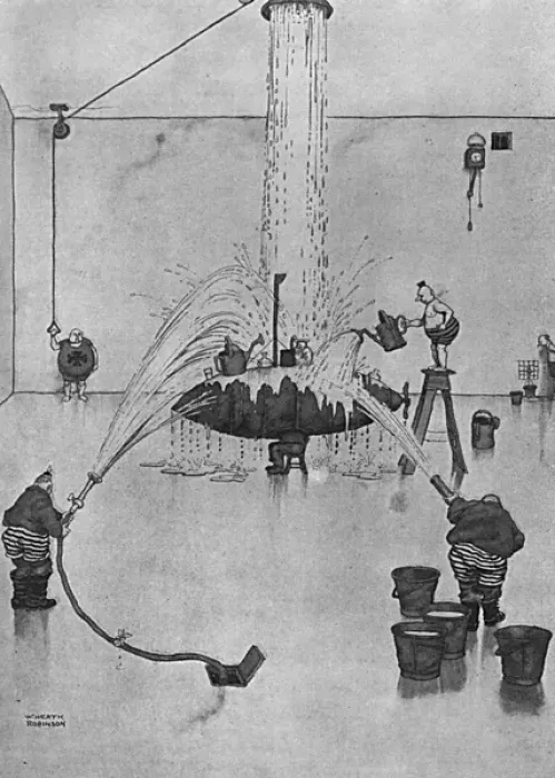 Framed Print : Submerged by William Heath Robinson Framed Print : Submerged by William Heath Robinson