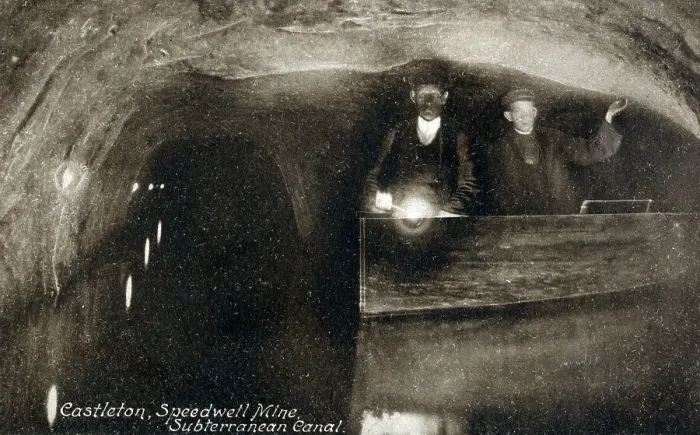 Framed Print : Subterranean Canal in Speedwell Lead Mine, Castleton Framed Print : Subterranean Canal in Speedwell Lead Mine, Castleton