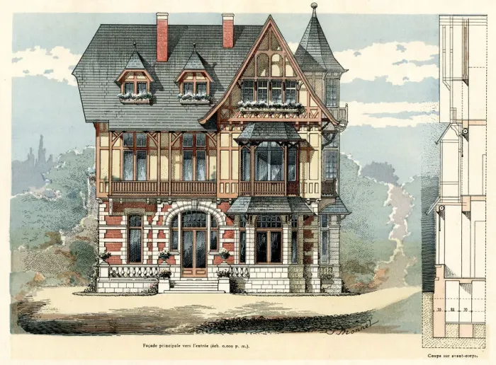 Framed Print : SUBURBAN VILLA, LIEGE Framed Print : SUBURBAN VILLA, LIEGE