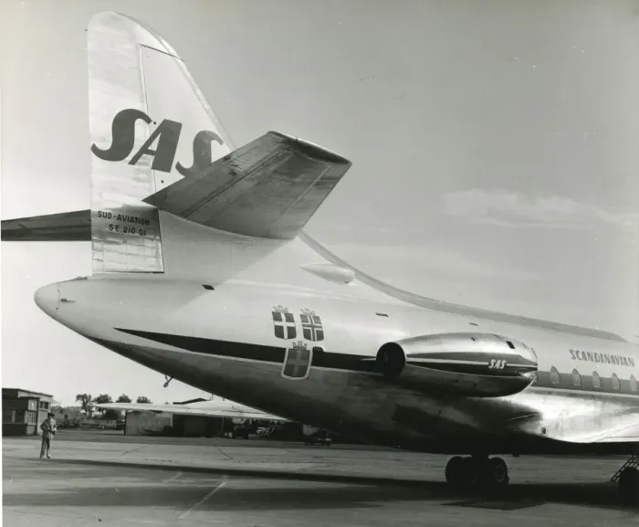 Framed Print : Sud-Aviation SE210 01 Caravelle of SAS Framed Print : Sud-Aviation SE210 01 Caravelle of SAS