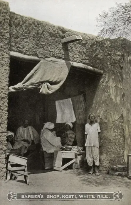 Framed Print : Sudan - Barbers Shop at Kosti, White Nile Framed Print : Sudan - Barbers Shop at Kosti, White Nile