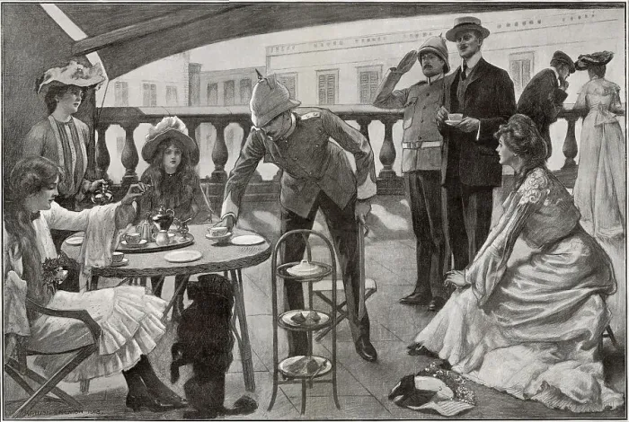 Framed Print : A sudden call to duty: an interrupted tea-party at the Palace Guard, Malta. During the season at Malta, one of the things to do is to visit the Main Guard and have tea with the subaltern on duty Framed Print : A sudden call to duty: an interrupted tea-party at the Palace Guard, Malta. During the season at Malta, one of the things to do is to visit the Main Guard and have tea with the subaltern on duty