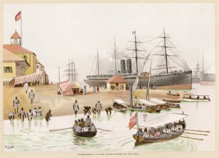 Framed Print : Suez Canal at Port Said Framed Print : Suez Canal at Port Said