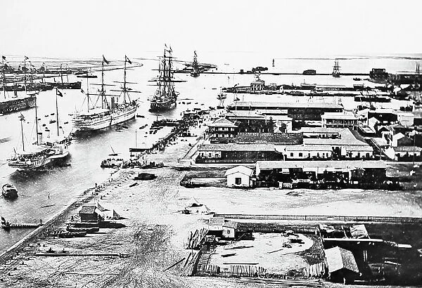 Suez Canal at Port Said, Egypt, Victorian period