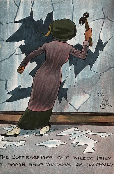 Suffragette Breaks Window Militant
