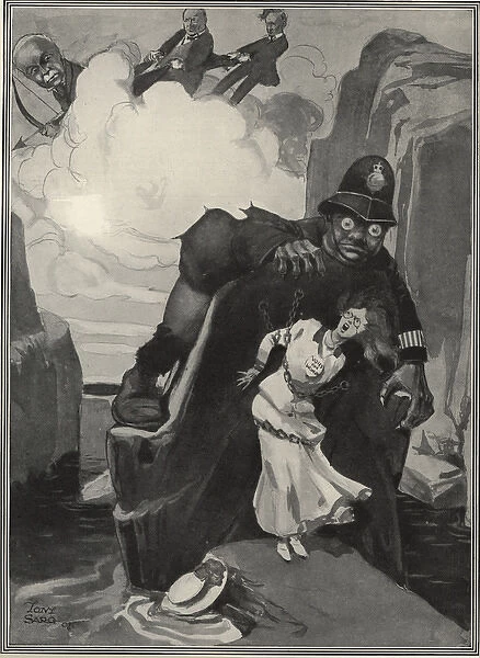 Suffragette Captured by Policeman