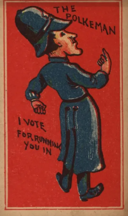 Framed Print : Suffragette Card Game Snap Policeman Framed Print : Suffragette Card Game Snap Policeman