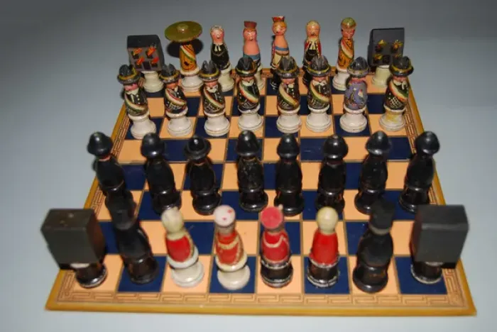 Framed Print : Suffragette Chess Set Framed Print : Suffragette Chess Set