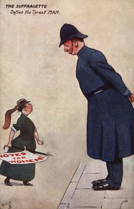 Framed Print : Suffragette Defies the Tyrant Man Framed Print : Suffragette Defies the Tyrant Man