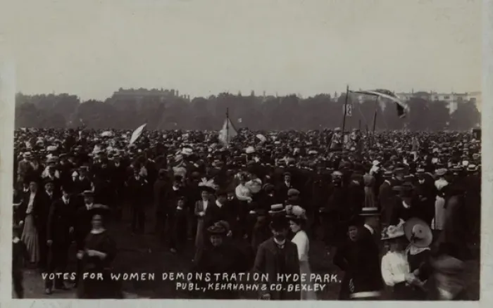 Framed Print : Suffragette Demonstration Rally Hyde Park 23 July 1910 Framed Print : Suffragette Demonstration Rally Hyde Park 23 July 1910