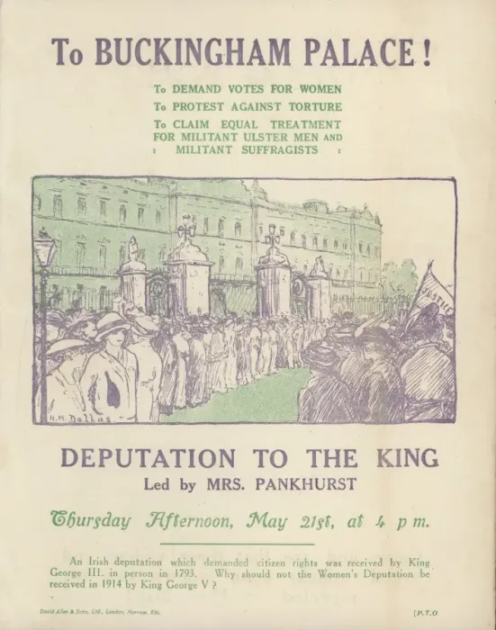 Framed Print : Suffragette Deputation to the King 1914 Framed Print : Suffragette Deputation to the King 1914