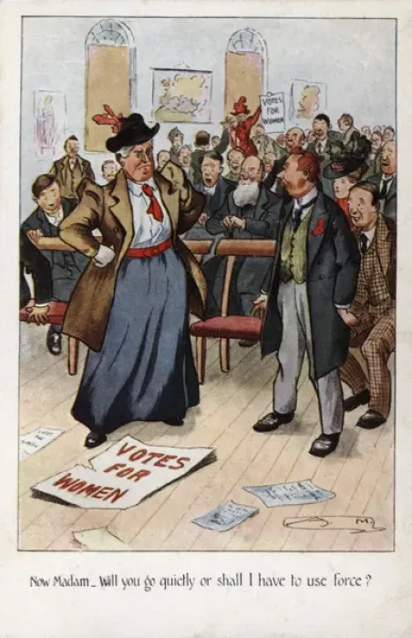 Framed Print : Suffragette Disrupts Meeting Framed Print : Suffragette Disrupts Meeting