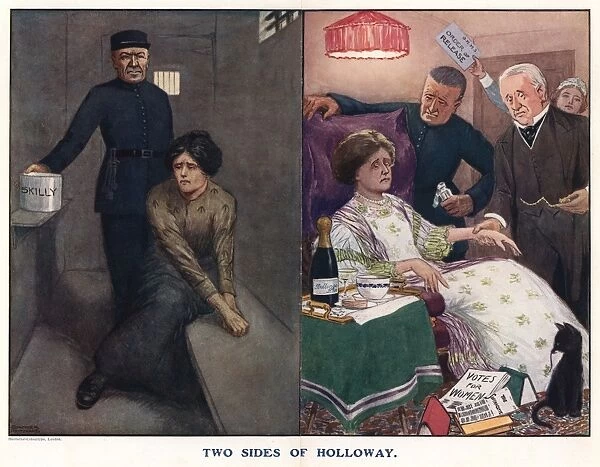Suffragette in Holloway Prison Mrs. Pankhurst