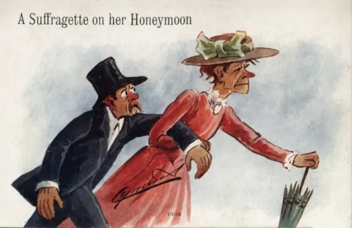 Framed Print : Suffragette on Her Honeymoon Framed Print : Suffragette on Her Honeymoon