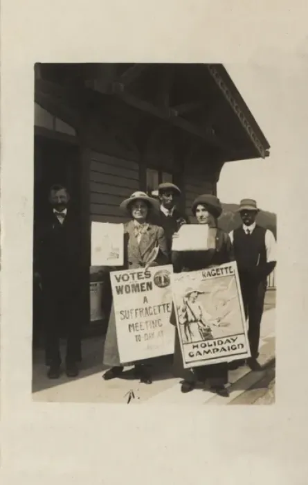 Framed Print : Suffragette Ina Longbourne W. S. P. U Campaign Framed Print : Suffragette Ina Longbourne W. S. P. U Campaign