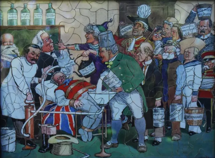 Framed Print : Suffragette Jigsaw Puzzle Forcible Feeding Framed Print : Suffragette Jigsaw Puzzle Forcible Feeding