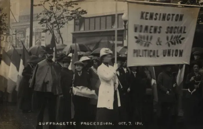 Framed Print : Suffragette March Kensington W. S. P. U Framed Print : Suffragette March Kensington W. S. P. U