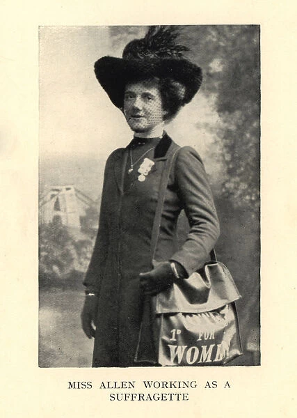 Suffragette Mary Allen Selling Paper