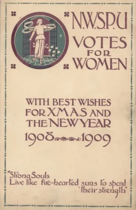 Framed Print : Suffragette N. W. S. P. U Christmas Card Framed Print : Suffragette N. W. S. P. U Christmas Card
