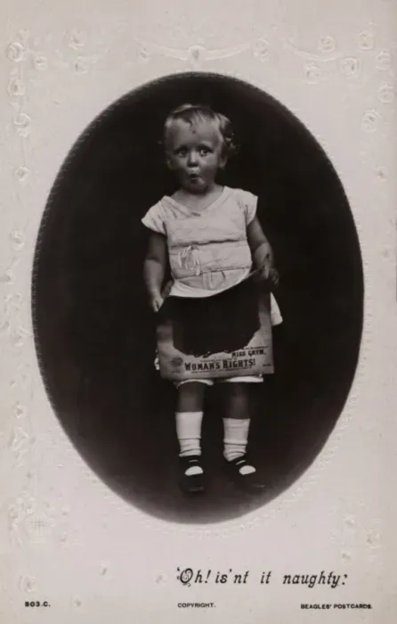 Framed Print : Suffragette Naughty Child Framed Print : Suffragette Naughty Child