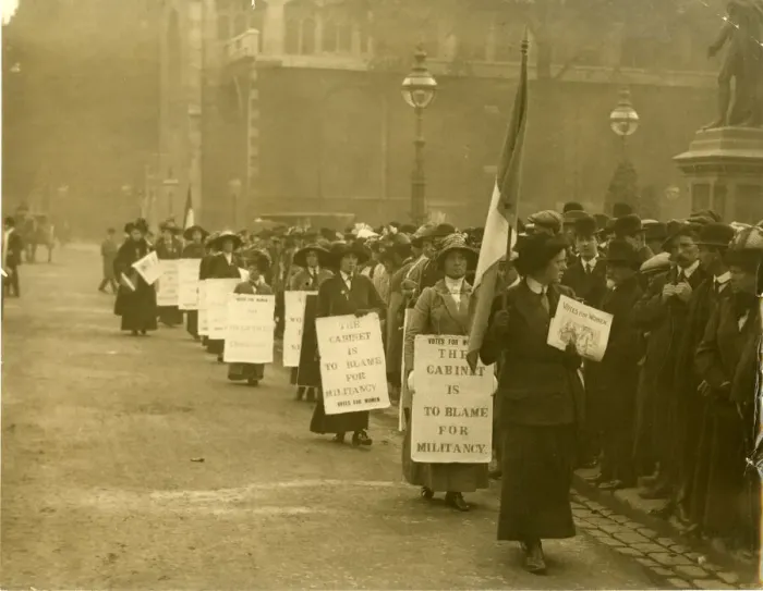 Framed Print : Suffragette procession Parliament Square Framed Print : Suffragette procession Parliament Square