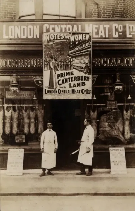 Framed Print : Suffragette Publicity Advertising Meat Framed Print : Suffragette Publicity Advertising Meat
