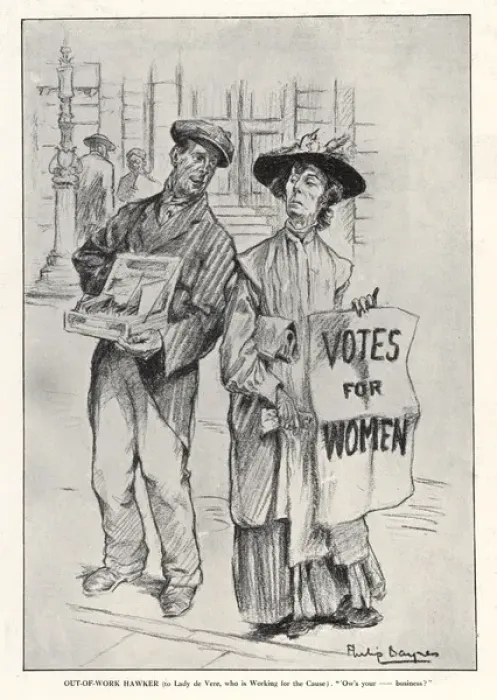 Framed Print : Suffragette Selling Votes for Women Framed Print : Suffragette Selling Votes for Women