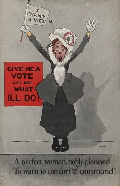 Suffragette Shouts Give me a Vote