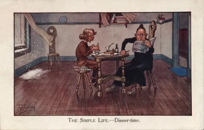 Framed Print : Suffragette, Simple Life - Dinner-Time Framed Print : Suffragette, Simple Life - Dinner-Time