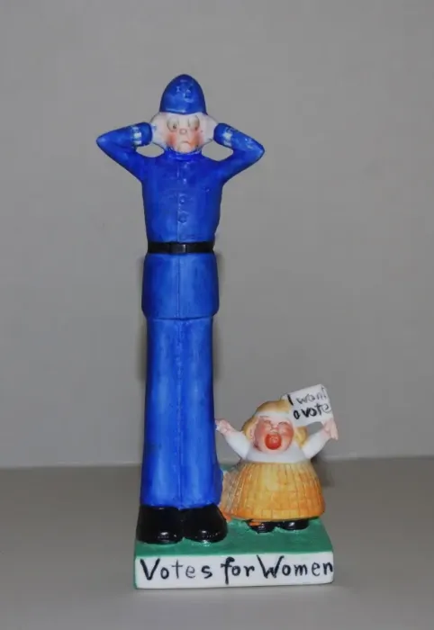 Framed Print : Suffragette and Tall Policeman Child Ceramic Framed Print : Suffragette and Tall Policeman Child Ceramic