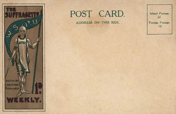 Suffragette Votes for Women Christmas Card W. S. P. U