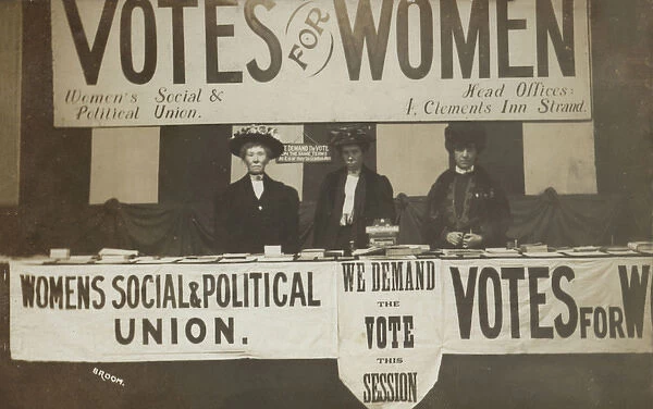 Suffragette Votes for Women W. S. P. U Stall