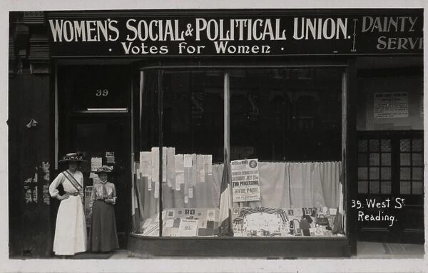 Suffragette W. S. P. U Reading Shop 1910