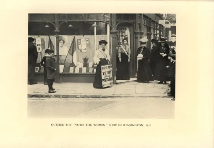 Framed Print : Suffragette W. S. P. U Shop Kensington Framed Print : Suffragette W. S. P. U Shop Kensington