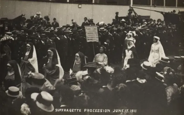 Framed Print : Suffragette Womens Coronation Procession June 17, 1911 Framed Print : Suffragette Womens Coronation Procession June 17, 1911