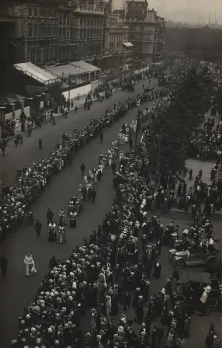 Framed Print : Suffragette Womens Coronation Procession June 17, 1911