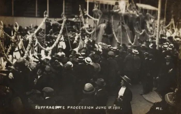 Framed Print : Suffragette Womens Coronation Procession June 17, 1911