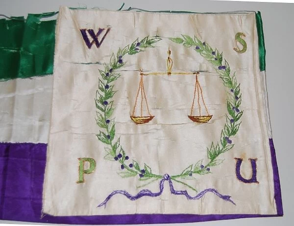 Suffragette W.S.P.U Regalia Flag