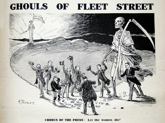 Framed Print : Suffragettes Die Ghouls of Fleet Street Framed Print : Suffragettes Die Ghouls of Fleet Street