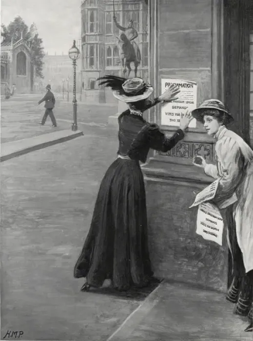 Framed Print : Suffragettes Post Demands Womens Freedom League Framed Print : Suffragettes Post Demands Womens Freedom League