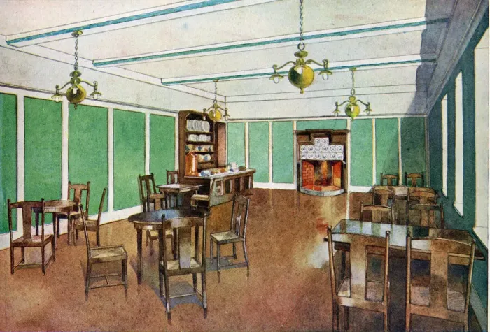 Framed Print : Suggested decor and layout for a high-class luncheon and dining room of the 1900s Framed Print : Suggested decor and layout for a high-class luncheon and dining room of the 1900s