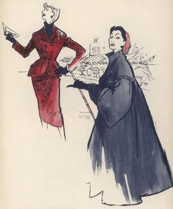Framed Print : A suit and a coat for August, 1954 Framed Print : A suit and a coat for August, 1954