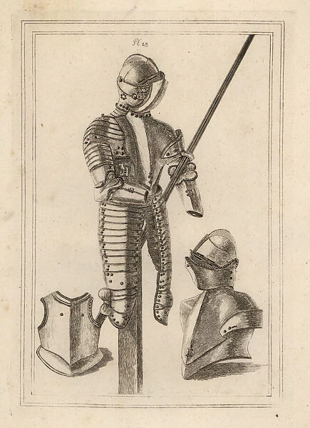 Suit of tilting armour, helmet and cuirass