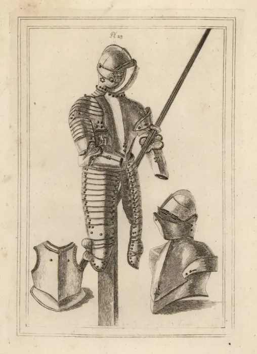 Framed Print : Suit of tilting armour, helmet and cuirass Framed Print : Suit of tilting armour, helmet and cuirass