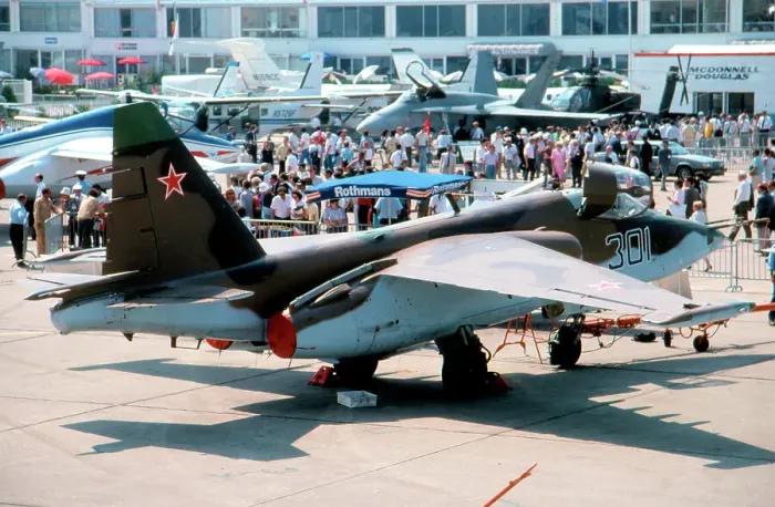Framed Print : Sukhoi Su-25 301 Blue Framed Print : Sukhoi Su-25 301 Blue