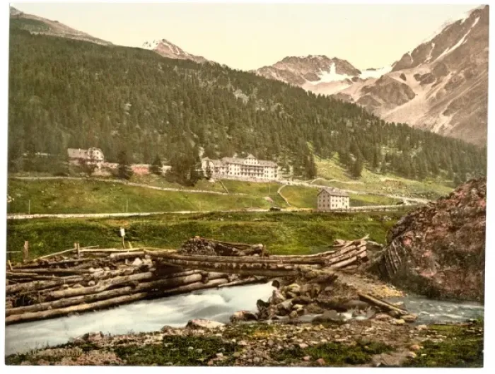Framed Print : Sulden Hotel, Sulden, Tyrol, Austro-Hungary Framed Print : Sulden Hotel, Sulden, Tyrol, Austro-Hungary