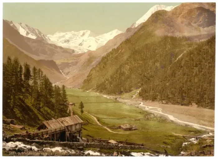 Framed Print : Sulden, saw mill, near Tyrol, Austro-Hungary Framed Print : Sulden, saw mill, near Tyrol, Austro-Hungary