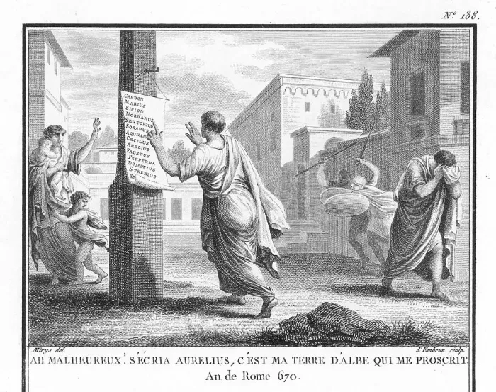 Framed Print : SULLA PROSCRIBES FOES Framed Print : SULLA PROSCRIBES FOES