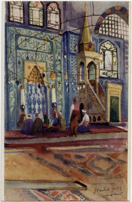 Framed Print : Sultan Ahmed Mosque - Istanbul, Turkey, Interior with Minbar Framed Print : Sultan Ahmed Mosque - Istanbul, Turkey, Interior with Minbar